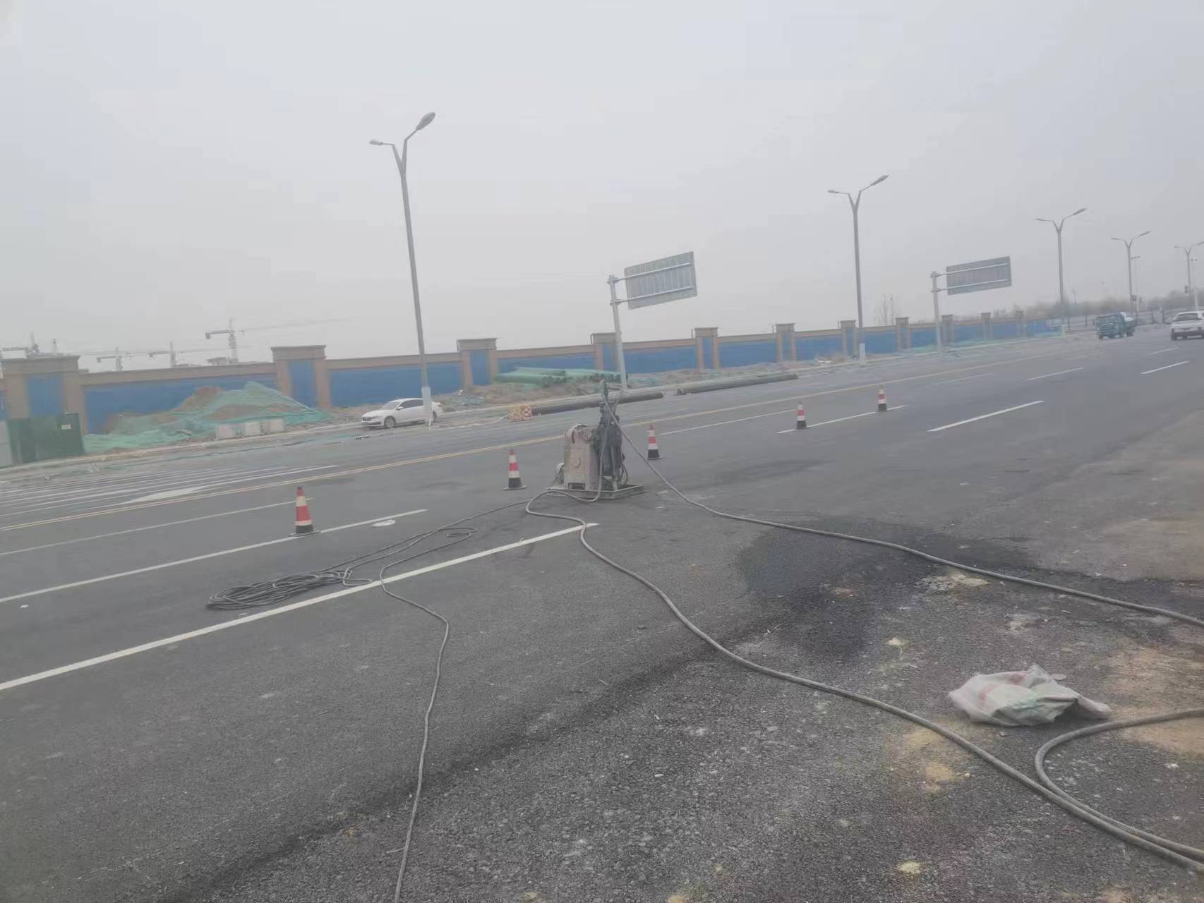 石排镇马路注浆